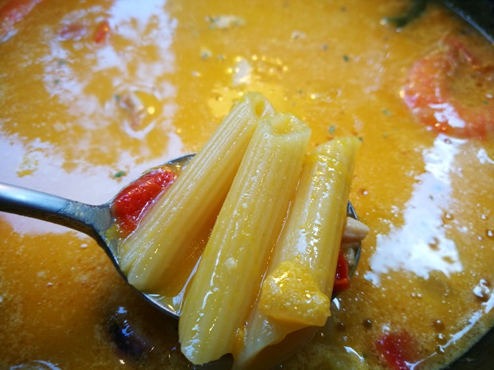 danmark19 中壢-丹馬克 義大利湯麵南瓜奶香濃郁好吃 名店要早點來...