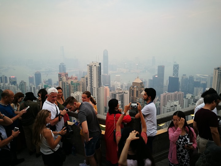 thepeak09 HK-擁擠的太平山The Peak 太平山夜景香港城市的擁擠
