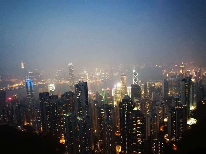 thepeak20 HK-擁擠的太平山The Peak 太平山夜景香港城市的擁擠