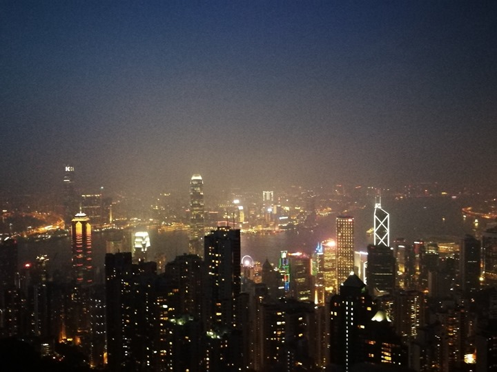 thepeak21 HK-擁擠的太平山The Peak 太平山夜景香港城市的擁擠