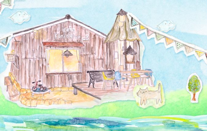 naoshimacafe Naoshima-Cafe Konichiwa直島本村港旁 可愛海景咖啡館