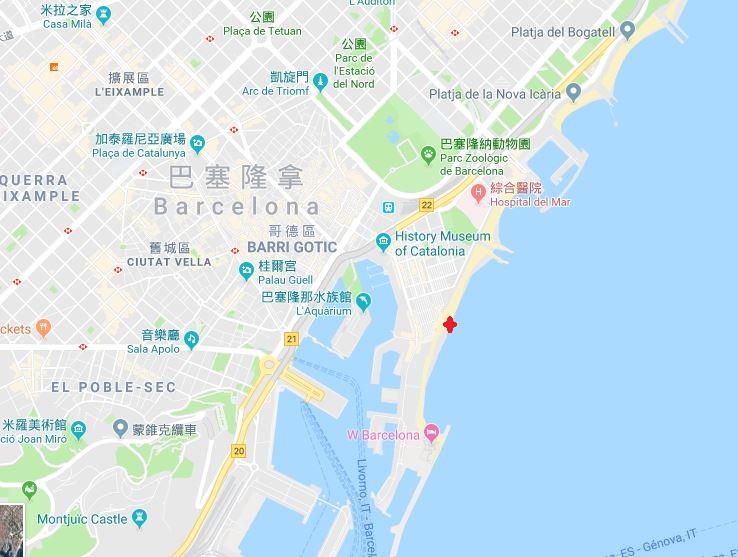 barcelonabeach Barcelona-嗨!地中海你好!! 巴塞隆納海岸Platja de la Barceloneta 海天一線超美