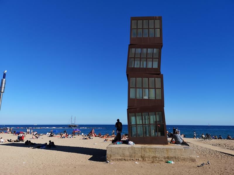 barcelonabeach13 Barcelona-嗨!地中海你好!! 巴塞隆納海岸Platja de la Barceloneta 海天一線超美