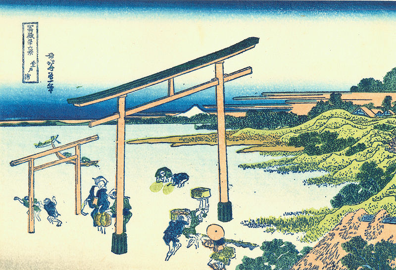 800px-Hokusai18_nobuto-beach Ryogoku-すみだ北斎美術館 大師就是大師...葛飾北齋的浮世繪世界