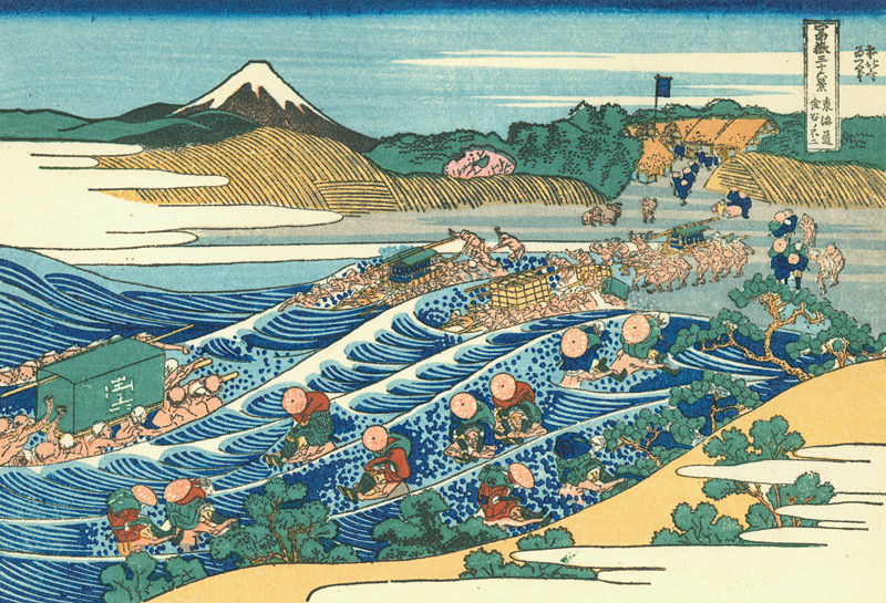 800px-Hokusai37_kanaya Ryogoku-すみだ北斎美術館 大師就是大師...葛飾北齋的浮世繪世界