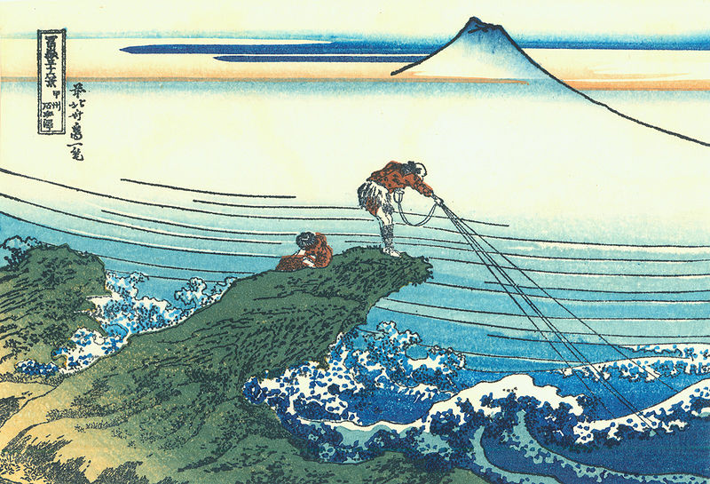 800px-Hokusai45_kajikazawa Ryogoku-すみだ北斎美術館 大師就是大師...葛飾北齋的浮世繪世界