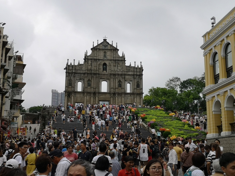 da3810 Macao-澳門歷史城區 世界文化遺產 大三巴/大砲台/議事亭前地/市政廳/玫瑰堂/仁慈堂 中西文化融合的典範