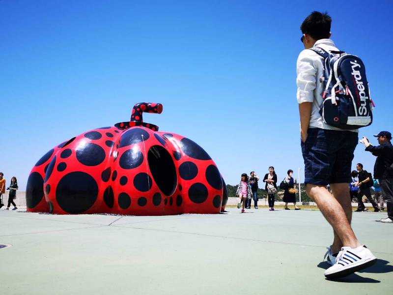 pumpkin05 Naoshima-黃南瓜紅南瓜 草間彌生的點點世界 快來直島找南瓜