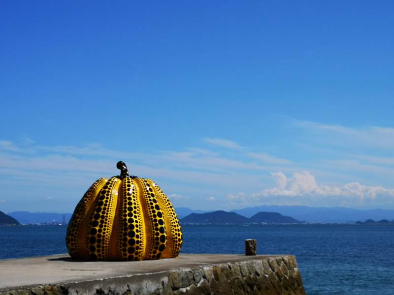 pumpkin13 Naoshima-黃南瓜紅南瓜 草間彌生的點點世界 快來直島找南瓜