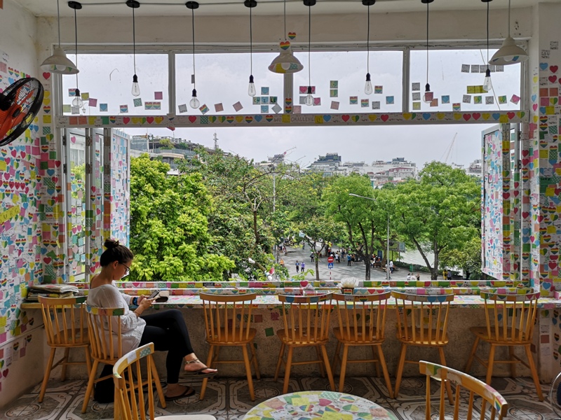 thenotecoffee11 Hanoi-河內The Note Coffee環劍湖旁 滿滿便利貼的人氣咖啡館 小巧溫馨