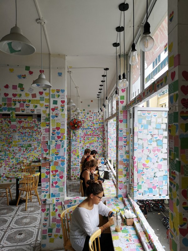 thenotecoffee16 Hanoi-河內The Note Coffee環劍湖旁 滿滿便利貼的人氣咖啡館 小巧溫馨