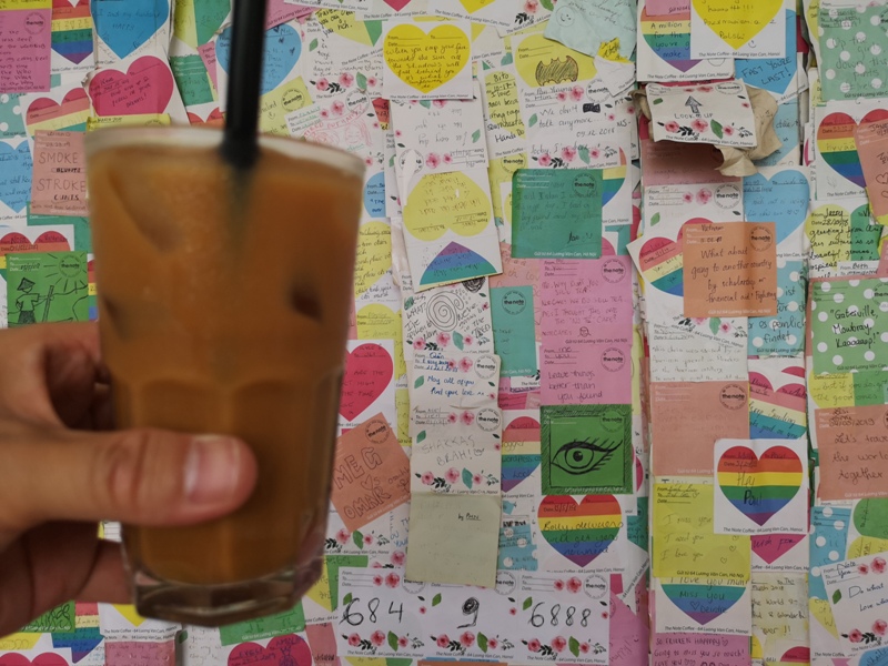 thenotecoffee20 Hanoi-河內The Note Coffee環劍湖旁 滿滿便利貼的人氣咖啡館 小巧溫馨