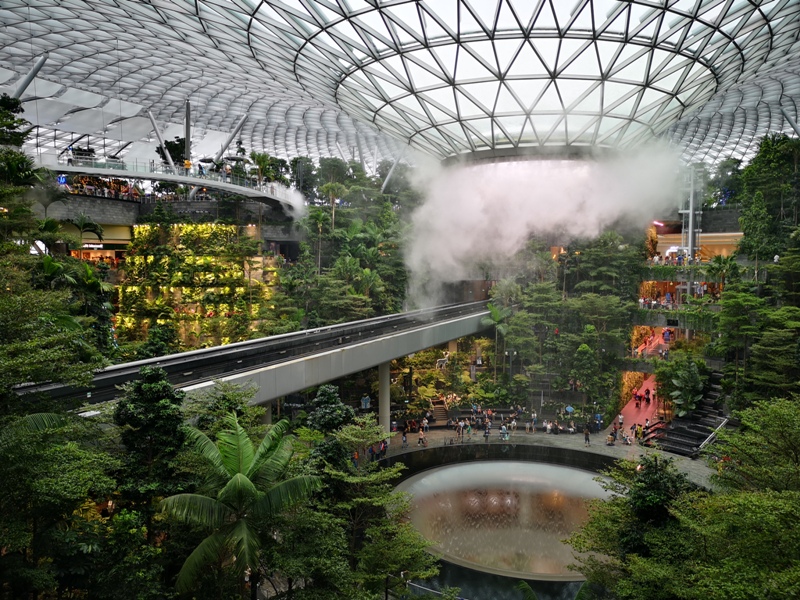 jewelchangiiii22 Singapore-Jewel Changi星耀樟宜 城市中的森林谷 綠意中人工瀑布雨漩渦超吸精 新加坡樟宜機場必訪