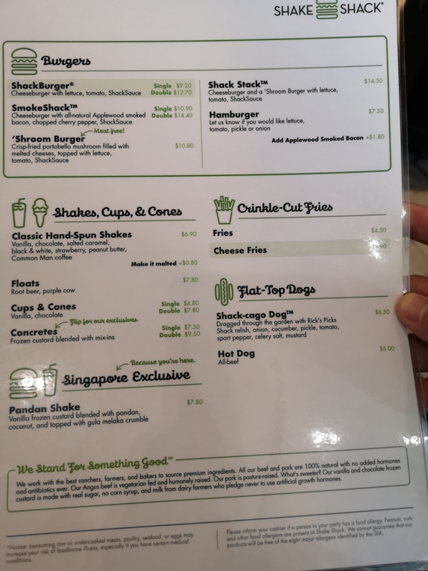 shakeshackchangi05 Singapore-星耀樟宜名店集結之Shake Shack 口味一樣獨道好吃