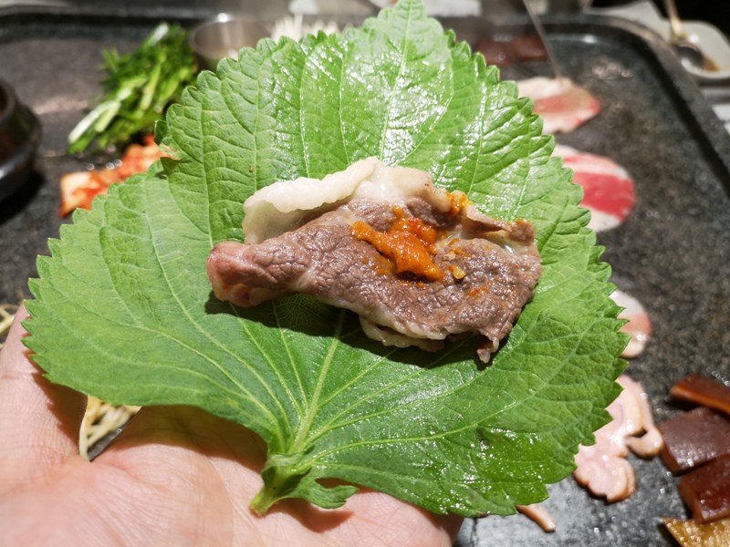 KoreaBBQ08 Seoul-濟州大石板烤五花肉店 首爾樂天世界旁傳統烤肉五花肉彈韓牛嫩