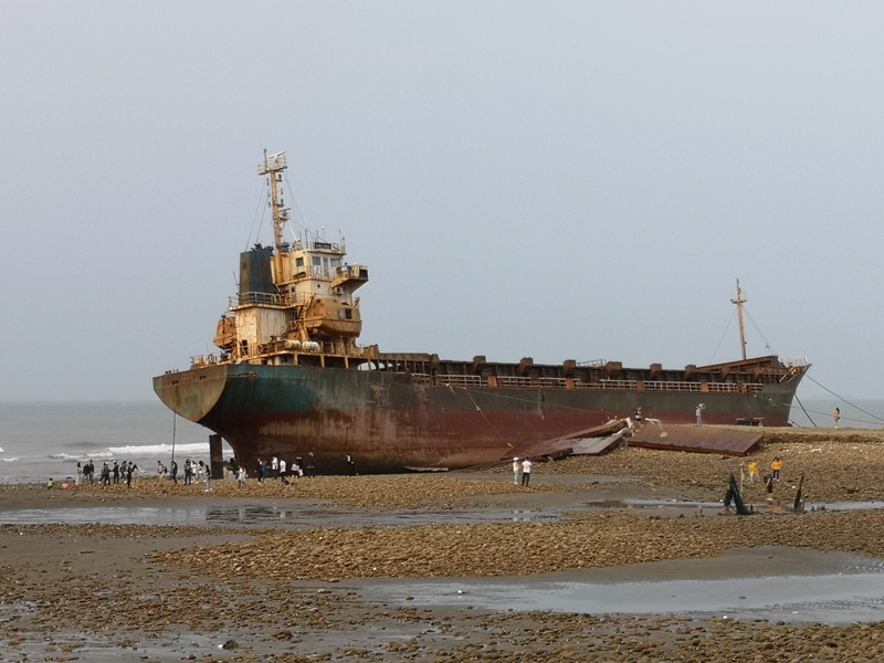 strandedship03 大園-大船不入港 擱淺後厝港 宏都拉斯籍振豐號