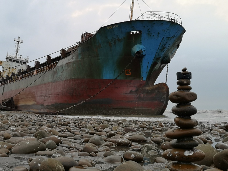 strandedship07 大園-大船不入港 擱淺後厝港 宏都拉斯籍振豐號