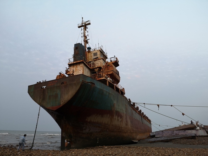 strandedship15 大園-大船不入港 擱淺後厝港 宏都拉斯籍振豐號