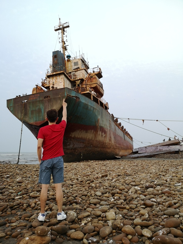 大園-大船不入港 擱淺後厝港 宏都拉斯籍振豐號