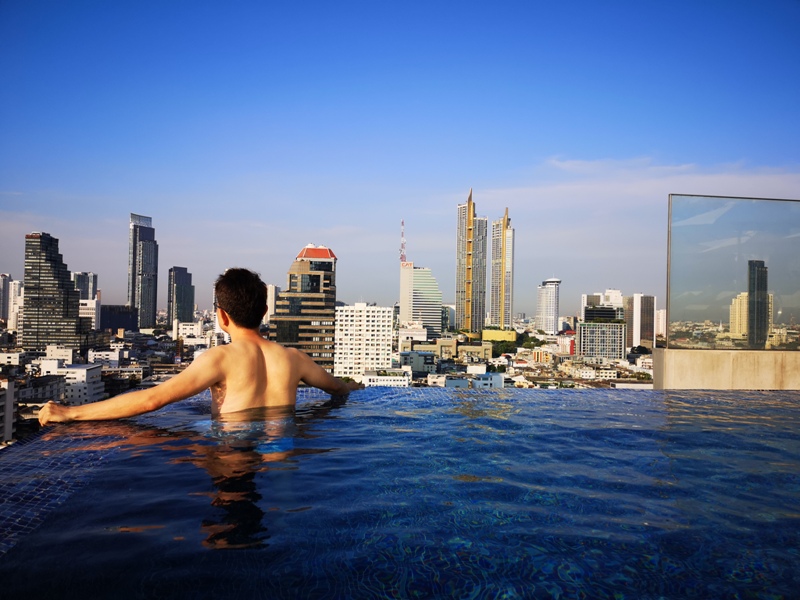 surawongsepool0115 Bangkok-曼谷Marriott Hotel The Surawongse太超值...完美住宿大套房網美游池