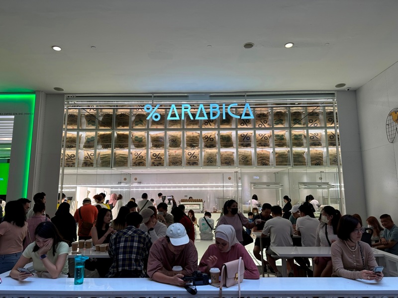 Kuala Lumpur-% Arabica Coffee摩登的mall潮的出水的咖啡館
