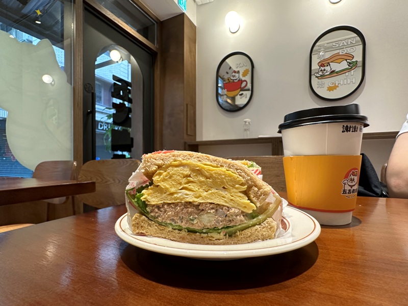 wooji12 信義-五吉咖啡 招財貓陪吃簡單傳統早餐