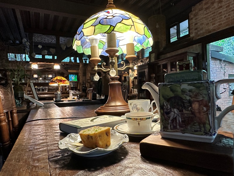 nature092325 尖石-自然在家書坊 紅瓦綠樹青山環繞 森林系咖啡館