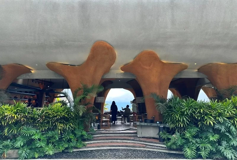 Bali-巴杜爾火山景觀第一排Okuta可愛小店 時晴時雨的美好景色