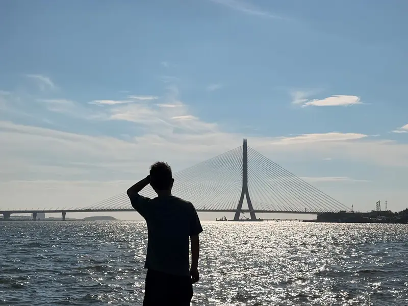 danchiang17 淡水-淡水河口迎落日 淡江大橋 優雅的設計高超的工藝