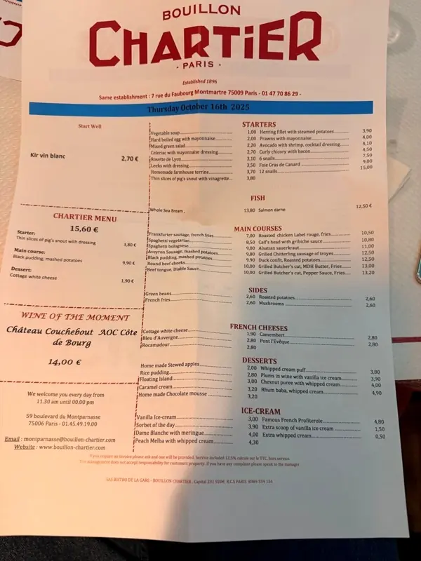 chartier0706 Paris-平價法餐品味美好年代的巴黎 在Bouillon Chartier Montparnasse